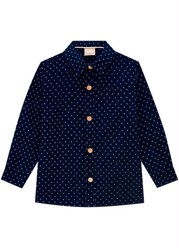 Milon - Camiseta Infantil Menino Marinho