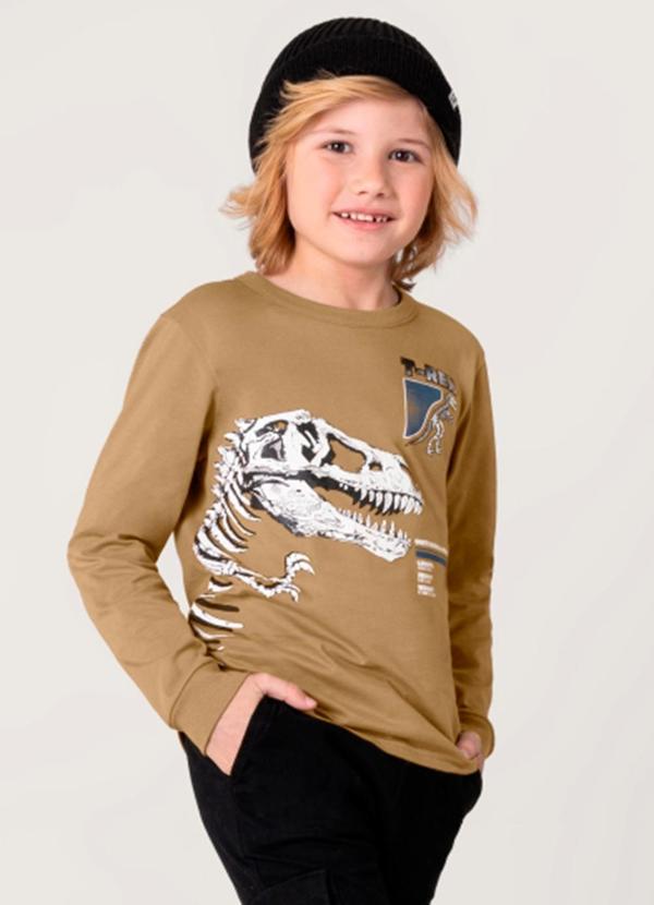 Brandili - Camiseta Infantil Menino Marrom 1