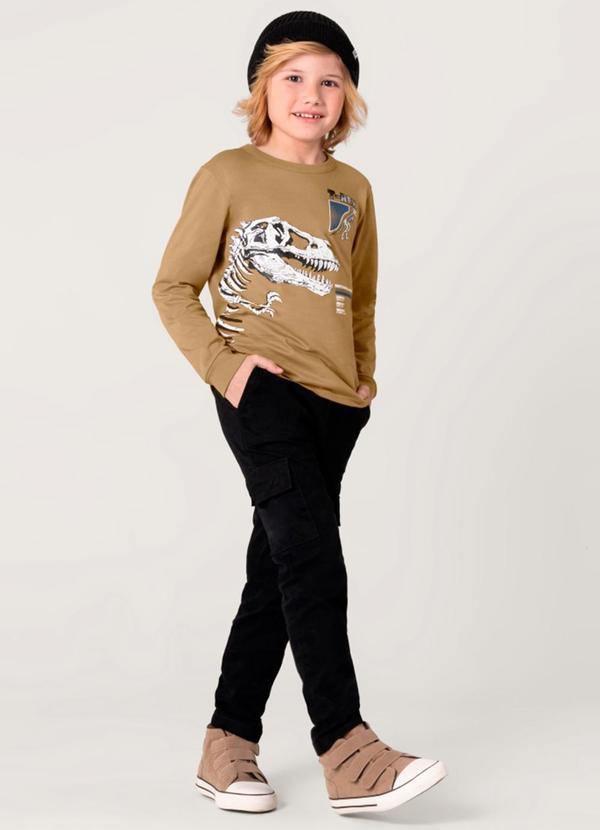 Brandili - Camiseta Infantil Menino Marrom 2