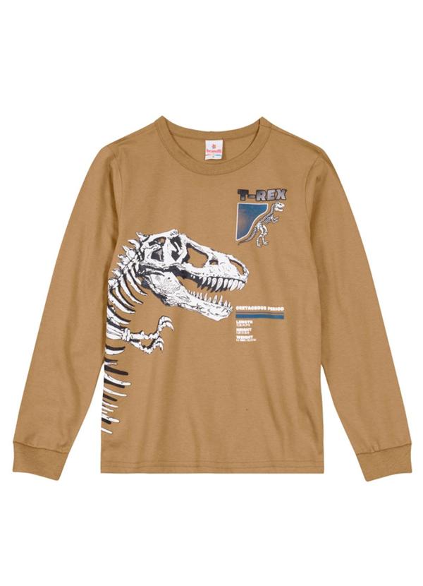 Brandili - Camiseta Infantil Menino Marrom 3