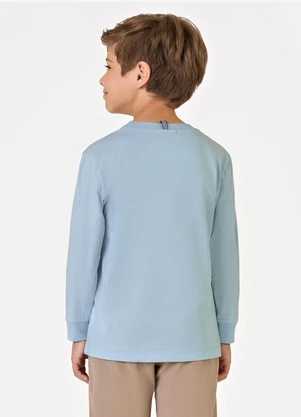 Trick Nick - Camiseta Infantil Menino Meia Malha Azul - TRICK NICK