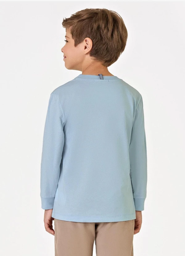 Trick Nick - Camiseta Infantil Menino Meia Malha Azul 2