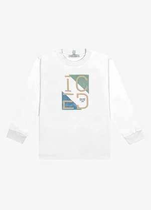 Trick Nick - Camiseta Infantil Menino Meia Malha Branco - TRICK NICK