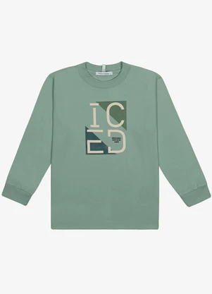 Trick Nick - Camiseta Infantil Menino Meia Malha Verde - TRICK NICK