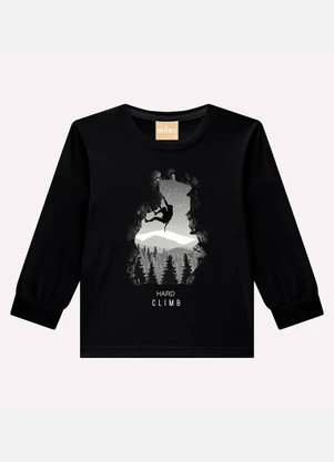 Milon - Camiseta Infantil Menino Natureza Preto - MILON