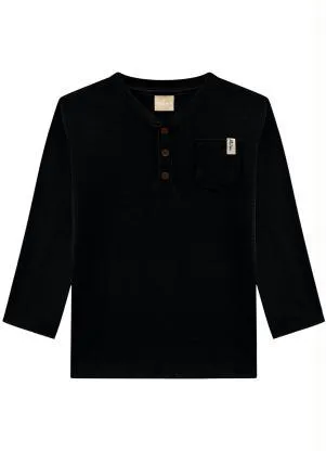 Milon - Camiseta Infantil Menino Preto - MILON