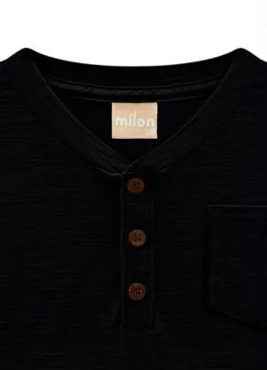Milon - Camiseta Infantil Menino Preto - MILON