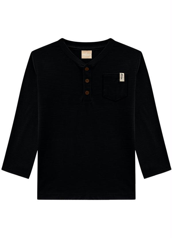 Milon - Camiseta Infantil Menino Preto