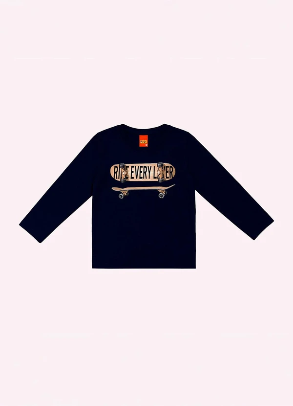 Kyly - Camiseta Infantil Menino Skate Azul
