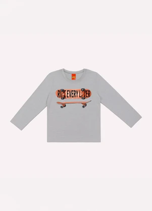 Kyly - Camiseta Infantil Menino Skate Cinza - KYLY