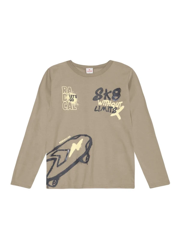 Brandili - Camiseta Infantil Menino Skate Marrom 1