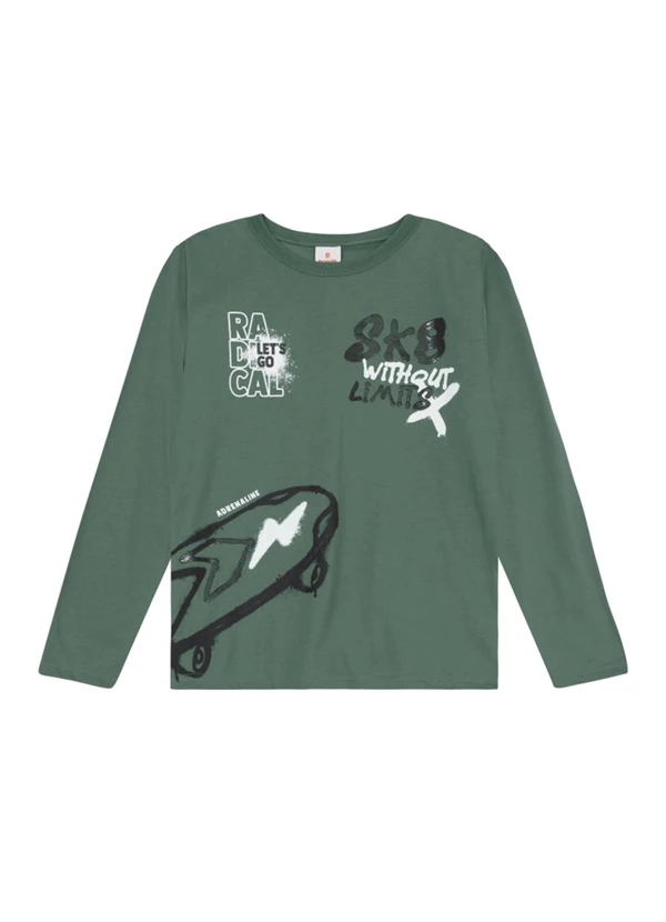 Brandili - Camiseta Infantil Menino Skate Verde 3