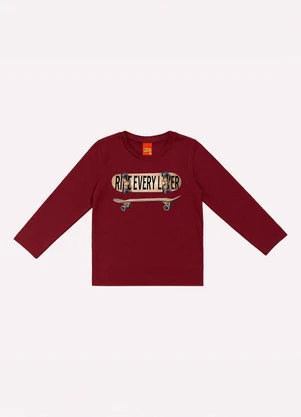 Kyly - Camiseta Infantil Menino Skate Vermelho - KYLY
