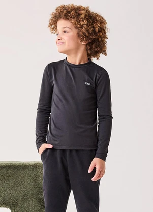 Bimbi - Camiseta Infantil Menino Térmica Preto - BIMBI