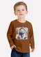 Milon - Camiseta Infantil Menino Urso Azul - variação: Marrom