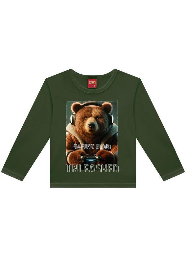 Kyly - Camiseta Infantil Menino Urso Verde 3