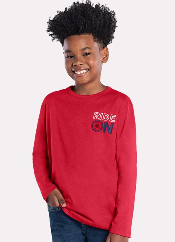 Kyly - Camiseta Infantil Menino Vermelho