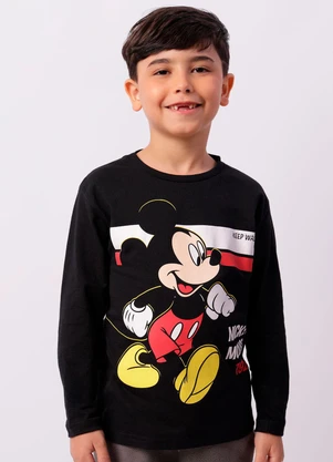 Torra - Camiseta Infantil Mickey Preta - TORRA