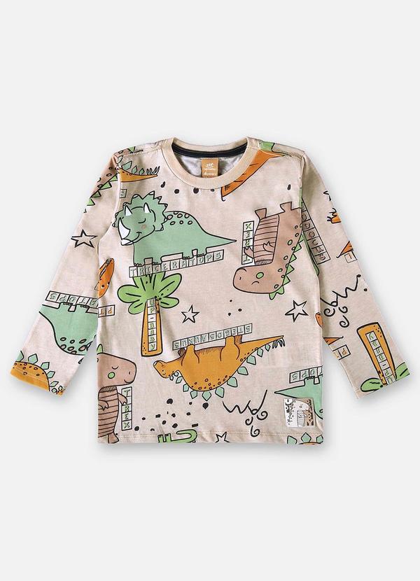 Up Baby - Camiseta Infantil para Meninos Bege 3