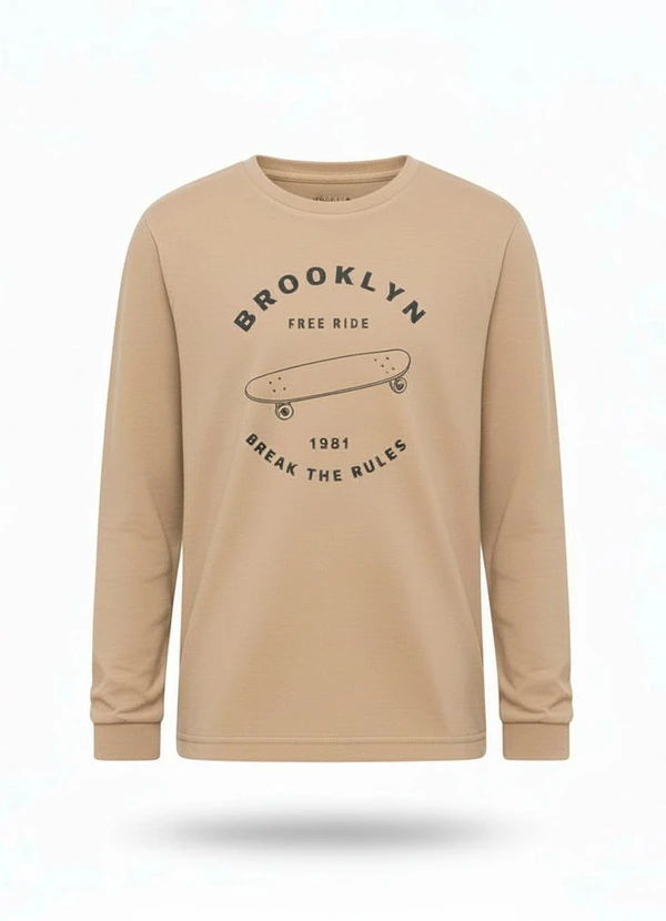 Ddk - Camiseta Infantil Skateboard Bege