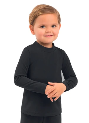 Ddk - Camiseta Infantil Térmica com Gola Preto - DDK
