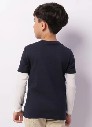 Torra - Camiseta Infantil Texturizada Marinho - TORRA