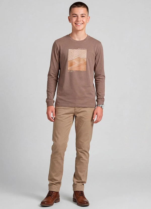 Minty - Camiseta Juvenil com Estampa Marrom 3