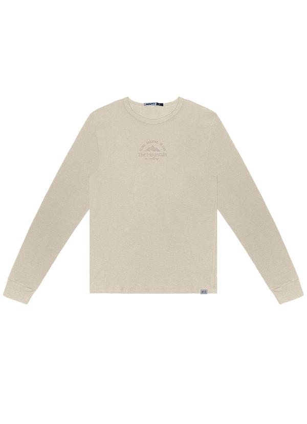 Minty - Camiseta Juvenil Manga Longa Masculina Bege