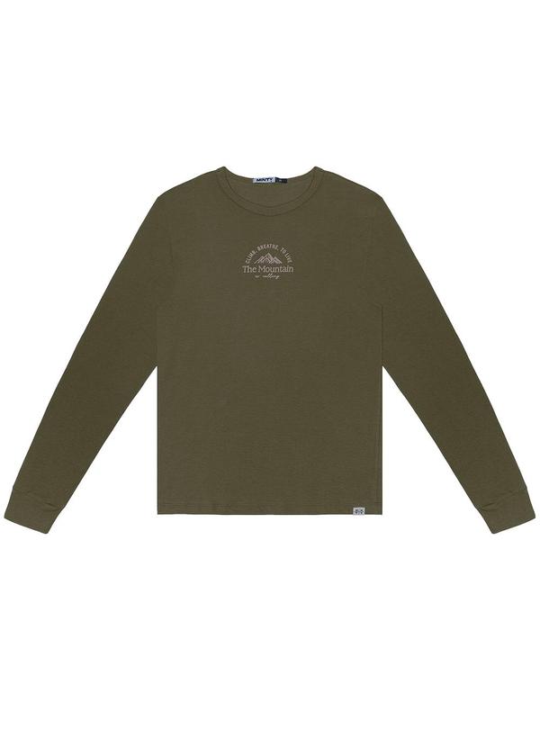 Minty - Camiseta Juvenil Manga Longa Masculina Verde 1