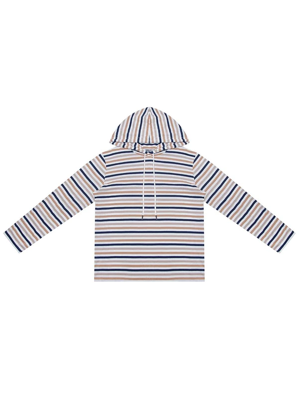 Minty - Camiseta Juvenil Masculina Listrada Marrom