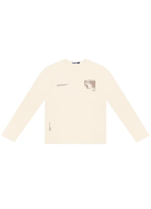 Minty - Camiseta Juvenil Masculina Manga Longa Bege - MINTY