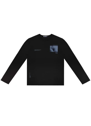 Minty - Camiseta Juvenil Masculina Manga Longa Preto - MINTY