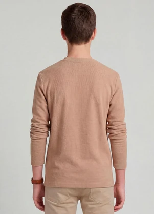 Minty - Camiseta Juvenil Meia Malha Marrom - MINTY