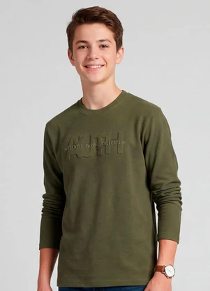 Minty - Camiseta Juvenil Meia Malha Verde - MINTY