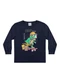 Elian - Camiseta Longa Infantil Menino Dinossauro Verde - variação: Azul