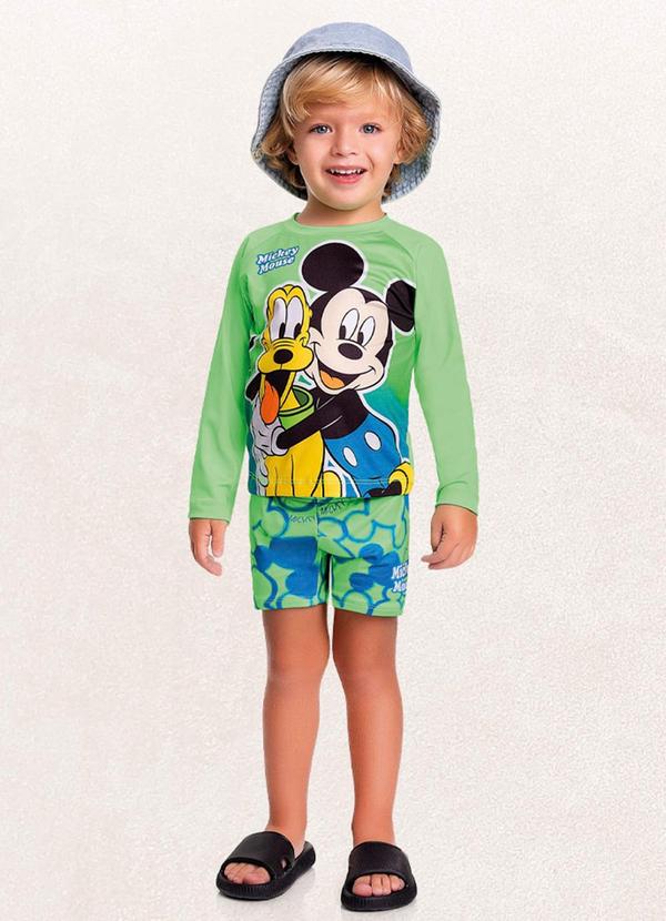 Fakini Kids - Camiseta M/Longa Mickey Verde