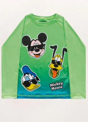 Fakini Kids - Camiseta M/Longa Mickey Verde - FAKINI KIDS
