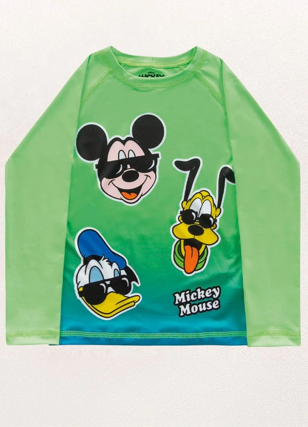 Fakini Kids - Camiseta M/Longa Mickey Verde
