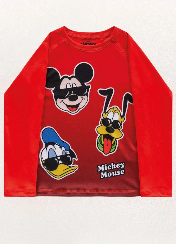 Fakini Kids - Camiseta M/Longa Mickey Vermelho 3