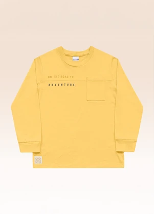 Fakini Kids - Camiseta Manga Longa Amarelo - FAKINI KIDS