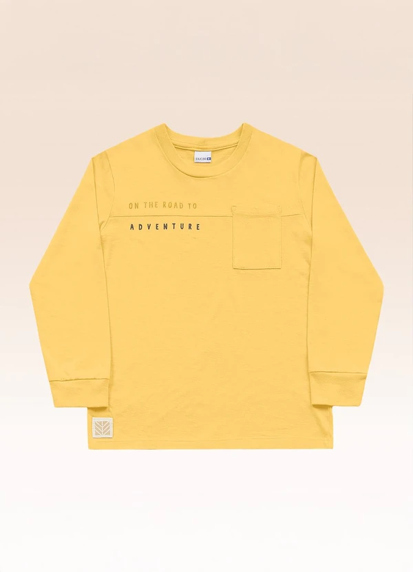 Fakini Kids - Camiseta Manga Longa Amarelo