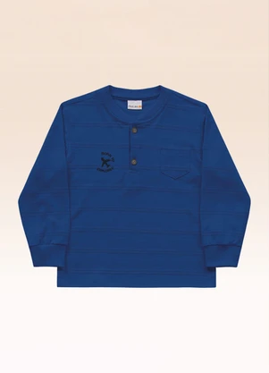 Fakini Kids - Camiseta Manga Longa Azul - FAKINI KIDS