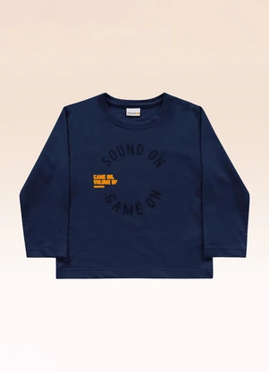 Fakini Kids - Camiseta Manga Longa Azul - FAKINI KIDS