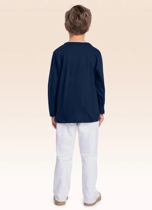 Fakini Kids - Camiseta Manga Longa Azul - FAKINI KIDS