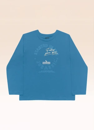 Fakini Kids - Camiseta Manga Longa Azul - FAKINI KIDS
