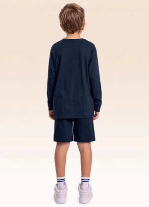 Fakini Kids - Camiseta Manga Longa Azul - FAKINI KIDS