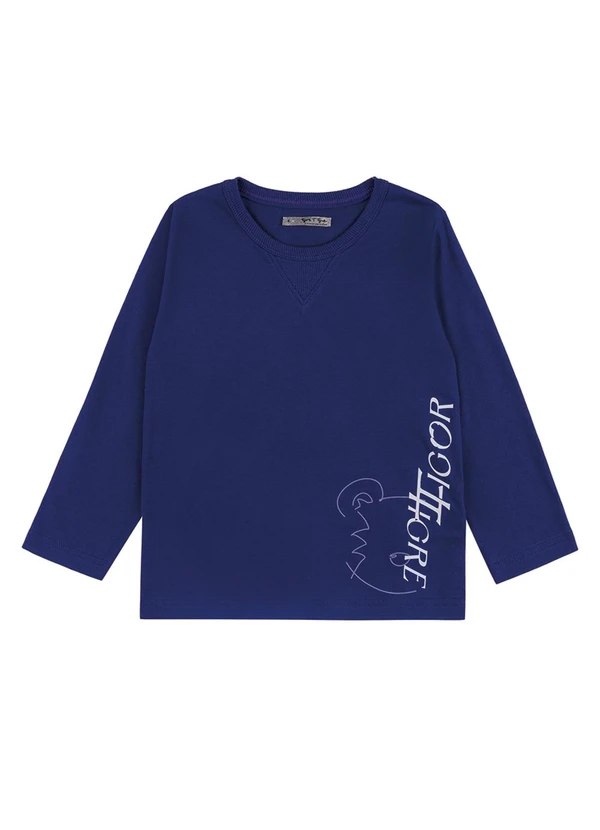 Tigor T Tigre - Camiseta Manga Longa Azul