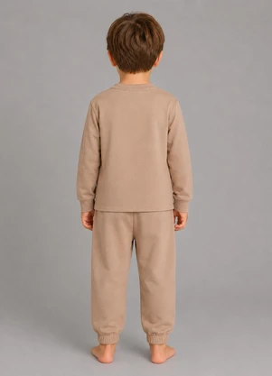 Rovi Kids - Camiseta Manga Longa Básica Marrom - ROVI KIDS