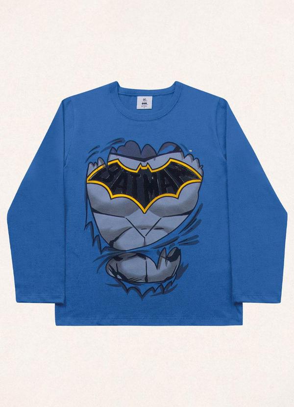 Fakini Kids - Camiseta Manga Longa Batman Azul 5