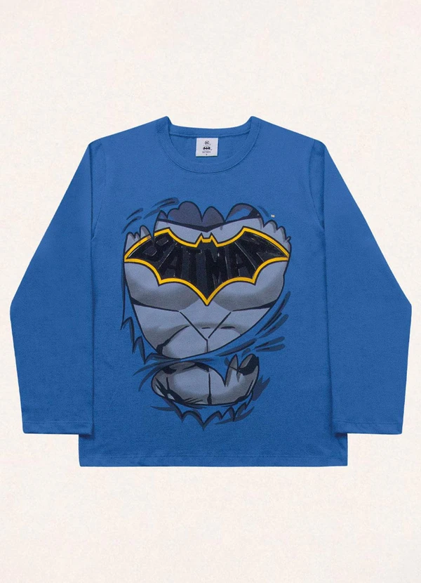 Fakini Kids - Camiseta Manga Longa Batman Azul 5